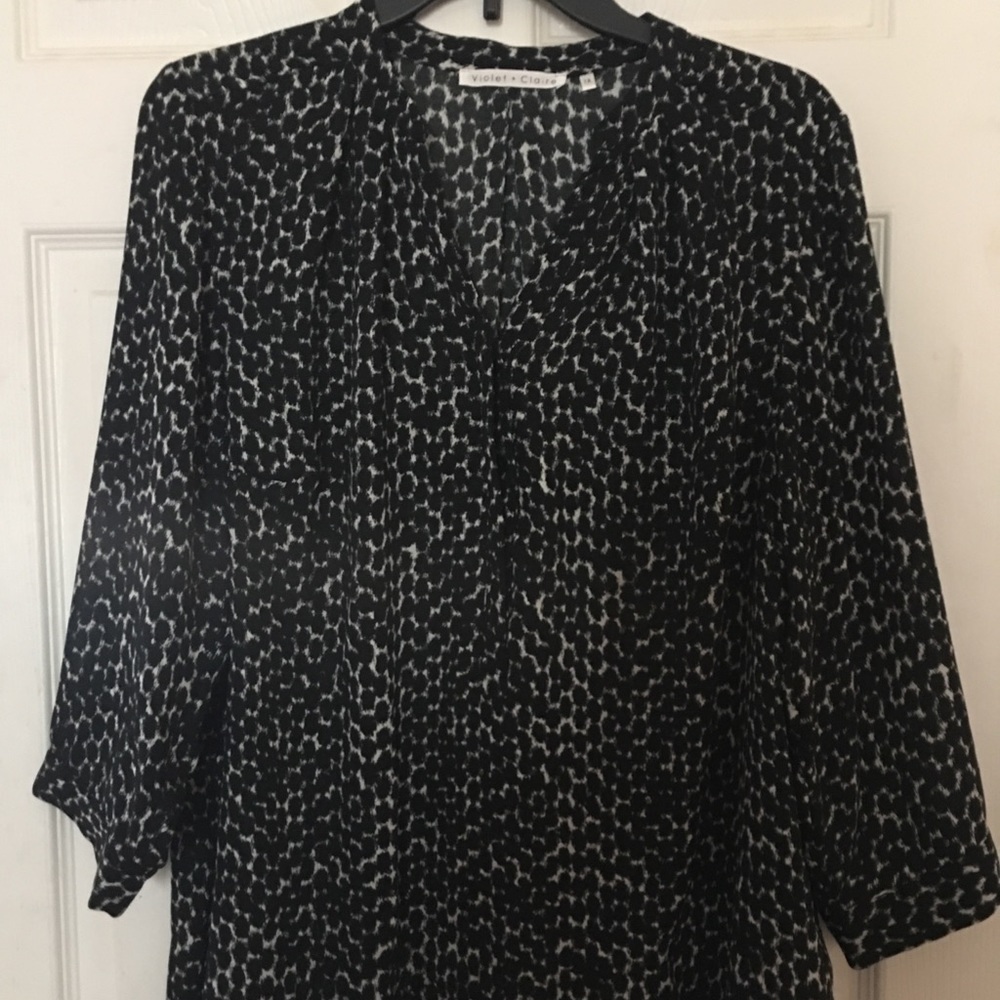 Violet+Claire Animal Print Blouse